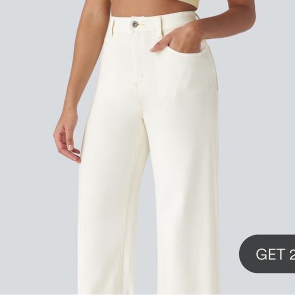 HALARA Flex Denim in winter white! FLEX DENIM is so comfy cute and FLATTERING 🔥 - Picture 11 of 15